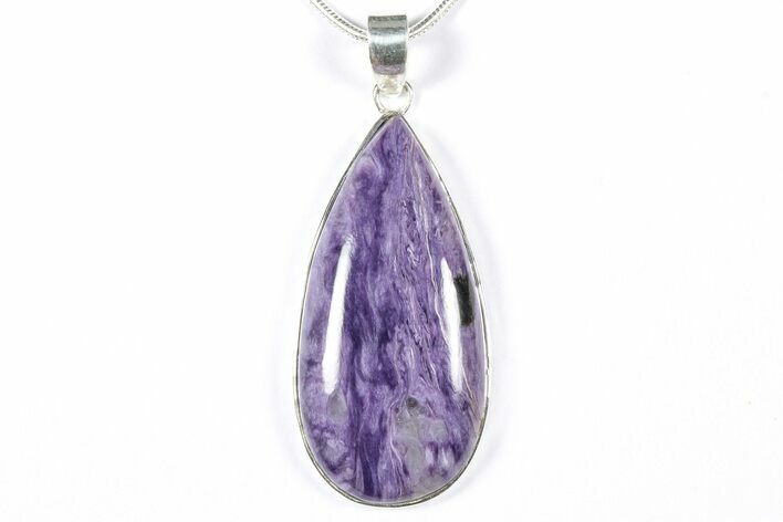 Siberian Charoite Pendant (Necklace) - Sterling Silver #353998